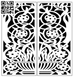 Design pattern panel screen E00010136 file cdr and dxf free vector download for Laser cut CNC