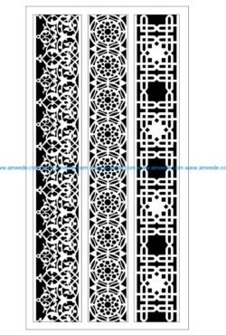 Design pattern woodcarving E0009928 file dxf free vector download for Laser cut CNC