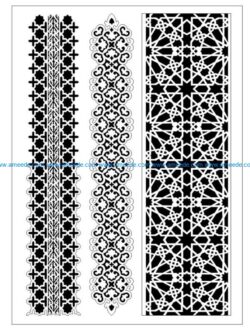 Design pattern woodcarving E0009929 file dxf free vector download for Laser cut CNC