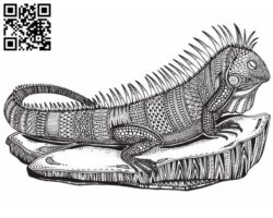 Lizard file cdr and dxf free vector download for laser engraving machines