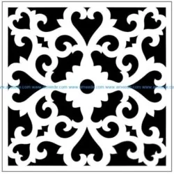 Square decoration E0009825 file cdr and dxf free vector download for Laser cut