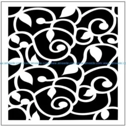 Square decoration E0009826 file cdr and dxf free vector download for Laser cut