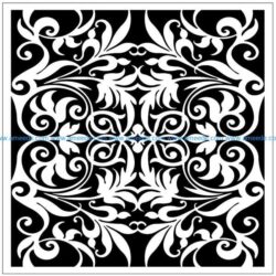 Square decoration E0009855 file cdr and dxf free vector download for ...