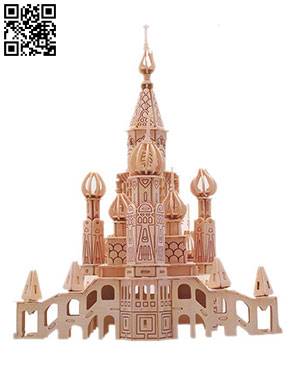 St. Basil's Cathedral file cdr and dxf free vector download for Laser cut