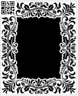 Rectangular frame file cdr and dxf free vector download for laser engraving machines