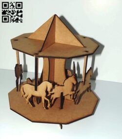 Carousel E0010473 file cdr and dxf free vector download for Laser cut