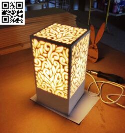 Laser Cut Decorative Night Light Lamp CDR File 
