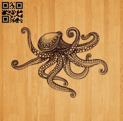 Octopus E0010551file cdr and dxf free vector download for laser engraving machines