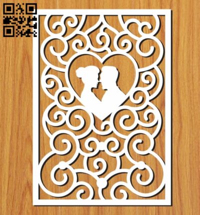 Wedding card decoration file cdr and dxf free vector download for Laser cut