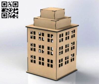 Apartment building E0010831 file cdr and dxf free vector download for Laser cut