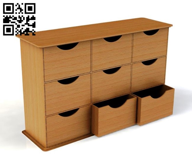 Drawers E0010842 file cdr and dxf free vector download for Laser cut