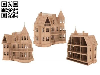 Hulk Castle E0010830 file cdr and dxf free vector download for Laser cut