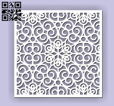 Square decoration E00010628 file cdr and dxf free vector download for Laser cut