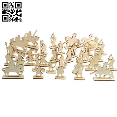 Toy soldiers E0010642 file cdr and dxf free vector download for Laser cut