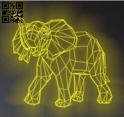 3D illusion led lamp elephants E0011349 free vector download for laser engraving machines