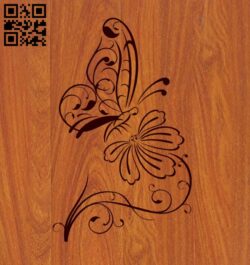 Butterflies and flowers E0011049 file cdr and dxf free vector download for laser engraving machines