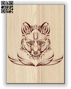 Fox E0011100 file cdr and dxf free vector download for laser engraving machines