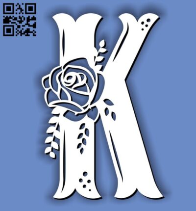 Flower K E0011598 file cdr and dxf free vector download for laser cut