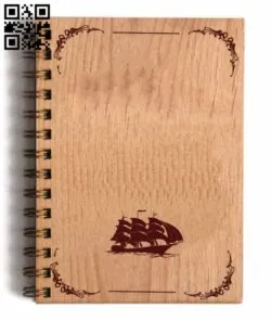 Sailboat decorated book coverr E0011583 file cdr and dxf free vector download for laser engraving machines