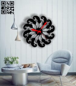 Flower clock E0011820 file cdr and dxf free vector download for Laser cut