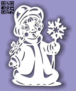 Winter girl E0011700 file cdr and dxf free vector download for laser cut