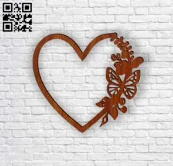 Heart photo frames E0012335 file cdr and dxf free vector download for Laser cut