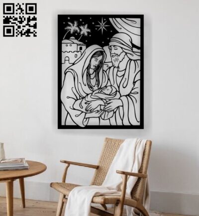 Holy family E0012302 file cdr and dxf free vector download for laser engraving machines