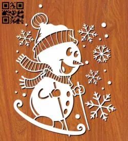 Snowman E0012509 file cdr and dxf free vector download for laser cut