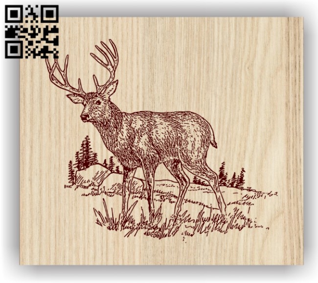 Deer E0012656 File Cdr And Dxf Free Vector Download For Laser Engraving