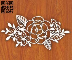 Peony E0013315 file cdr and dxf free vector download for laser cut