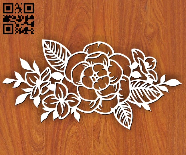 Peony E0013315 file cdr and dxf free vector download for laser cut