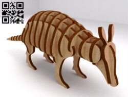 Armadillo E0013555 file cdr and dxf free vector download for laser cut