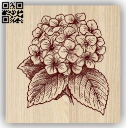 Hydrangea Flower E0013724 file cdr and dxf free vector download for laser engraving machine