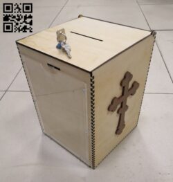 Donation box E0014292 file cdr and dxf free vector download for laser cut