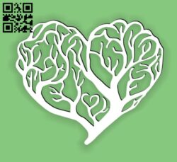 Heart tree E0014429 file cdr and dxf free vector download for laser cut plasma