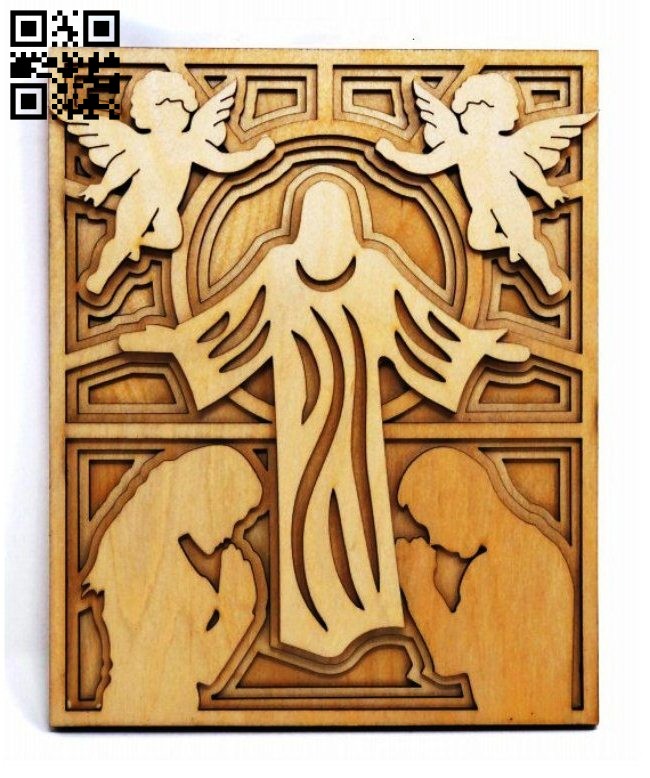 Layered prayer E0014432 file cdr and dxf free vector download for laser cut