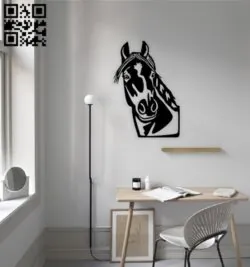 Horse wall decor E0014715 file cdr and dxf free vector download for laser cut plasma