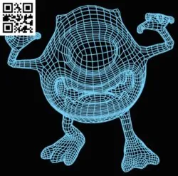 3D illusion led lamp Pokemon E0015159 file cdr and dxf free vector download for laser engraving machine