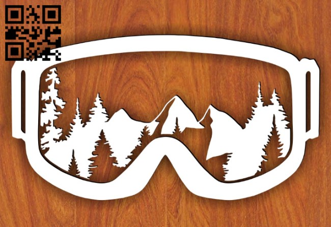 Snow goggle E0015093 file cdr and dxf free vector download for laser ...