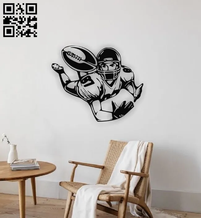 Rugby player E0015548 file cdr and dxf free vector download for laser cut plasma