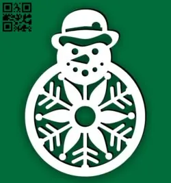 Snowman Christmas E0015570 file cdr and dxf free vector download for laser cut plasma