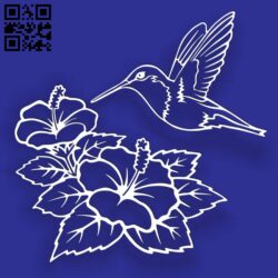 Hummingbird E0016370 file cdr and dxf free vector download for laser cut