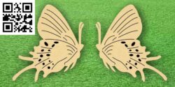 Butterflies G0000078 file cdr and dxf free vector download for CNC cut