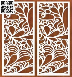 Decorative Screen Laser Cut Screen Panel G0000176 file cdr and dxf free vector download for CNC cut