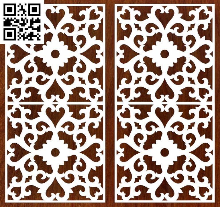 Flower Wall Border Stencil Template G0000141 File Cdr And Dxf Free ...