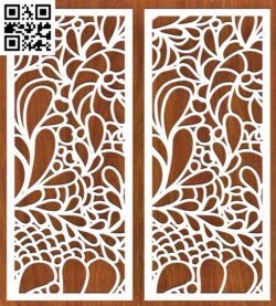 Laser Cut Decorative Security Screen G0000175 file cdr and dxf free vector download for CNC cut