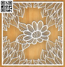 Quadro Flores G0000114 file cdr and dxf free vector download for CNC cut