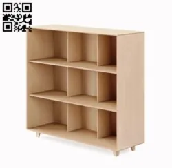 Bookshelves E0016540 file pdf free vector download for laser cut cnc