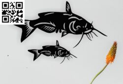 Catfish G0000430 file cdr and dxf free vector download for CNC cut