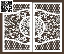 Chinese iron gate pattern G0000287 file cdr and dxf free vector download for CNC cut